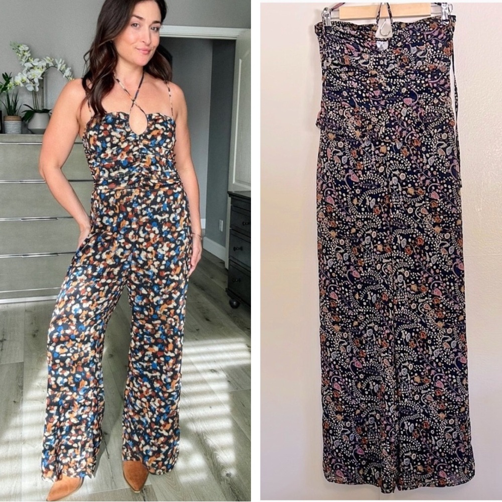 Sadie & Sage Floral Halter Jumpsuit